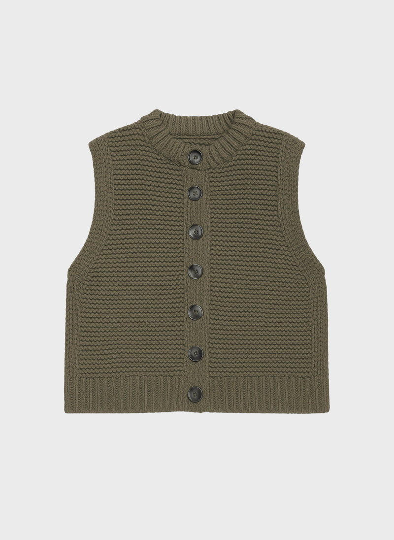 Cardigan Sans Manche Lejicky Militaire