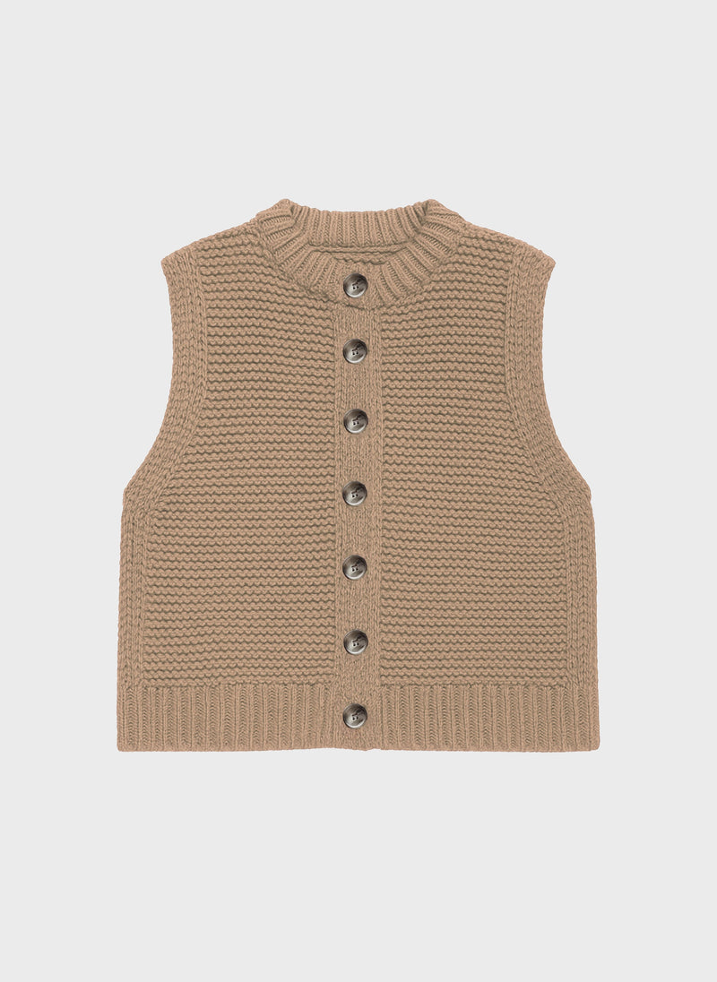 Cardigan Sans Manche Lejicky Sable