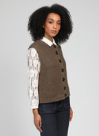 Cardigan Sans Manche Lejicky Militaire
