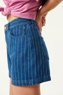 Pantalones cortos Lele - Rayas azules