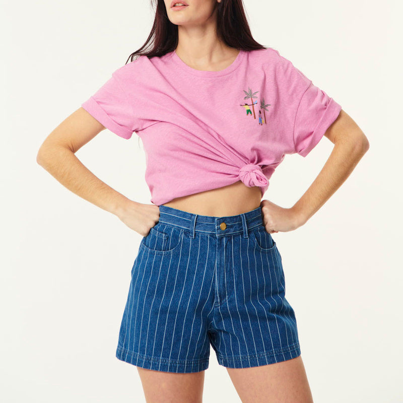 Pantalones cortos Lele - Rayas azules
