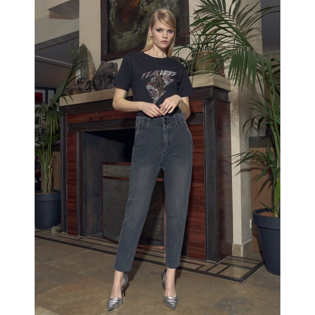Jean Cigarette Highwaist Cropped Lenny - Dnm Bl-537