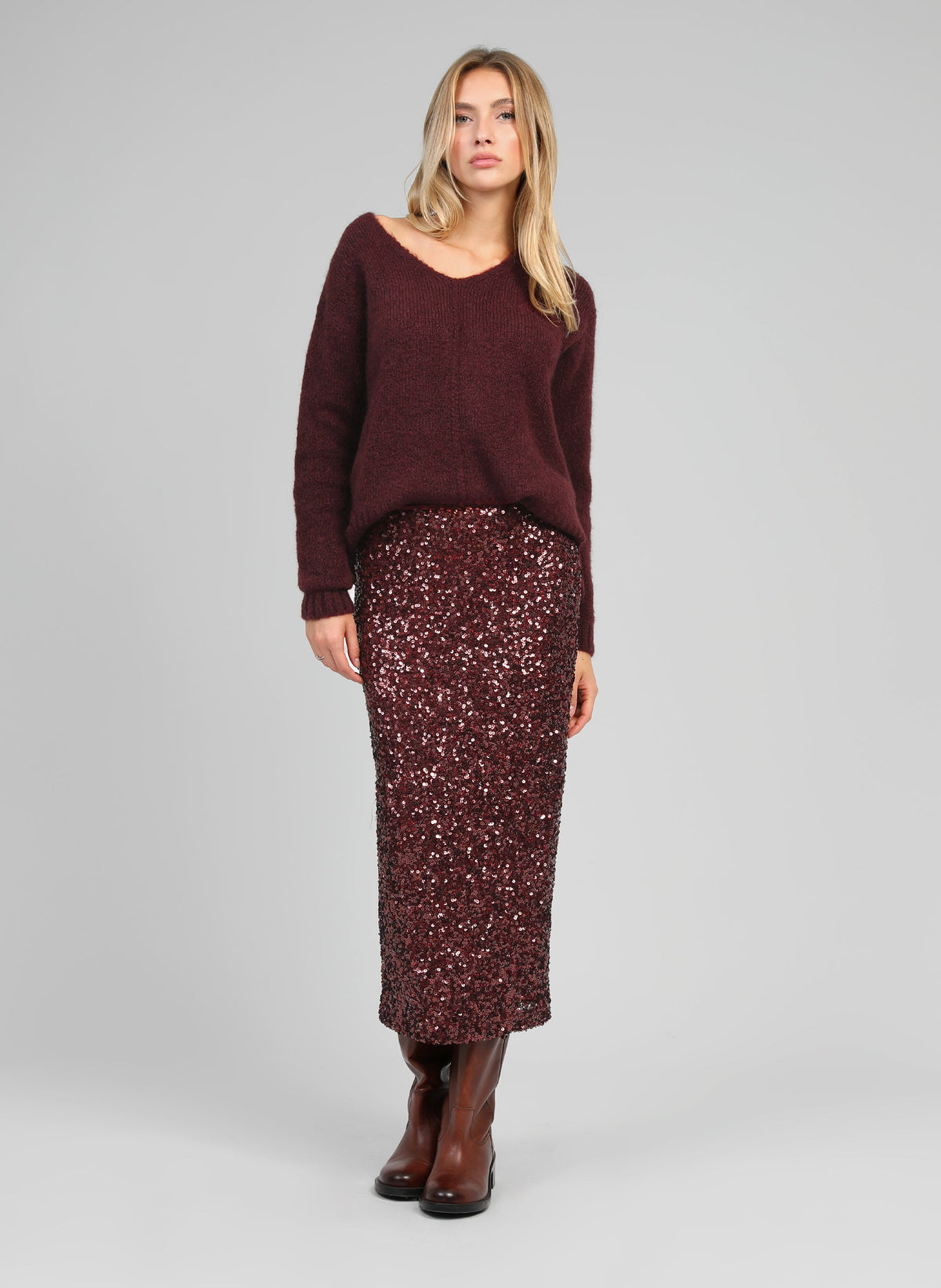 Pull Lenoli Bordeaux