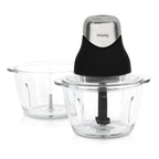 Mini Electric Chopper With 2 Bowls - Black