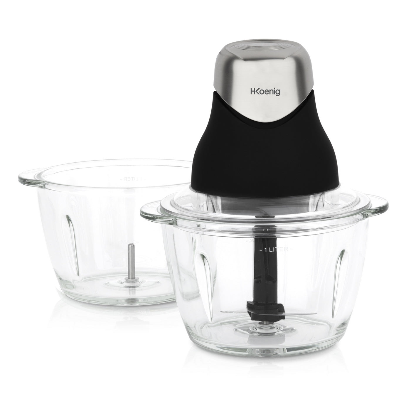 Mini Electric Chopper With 2 Bowls - Black