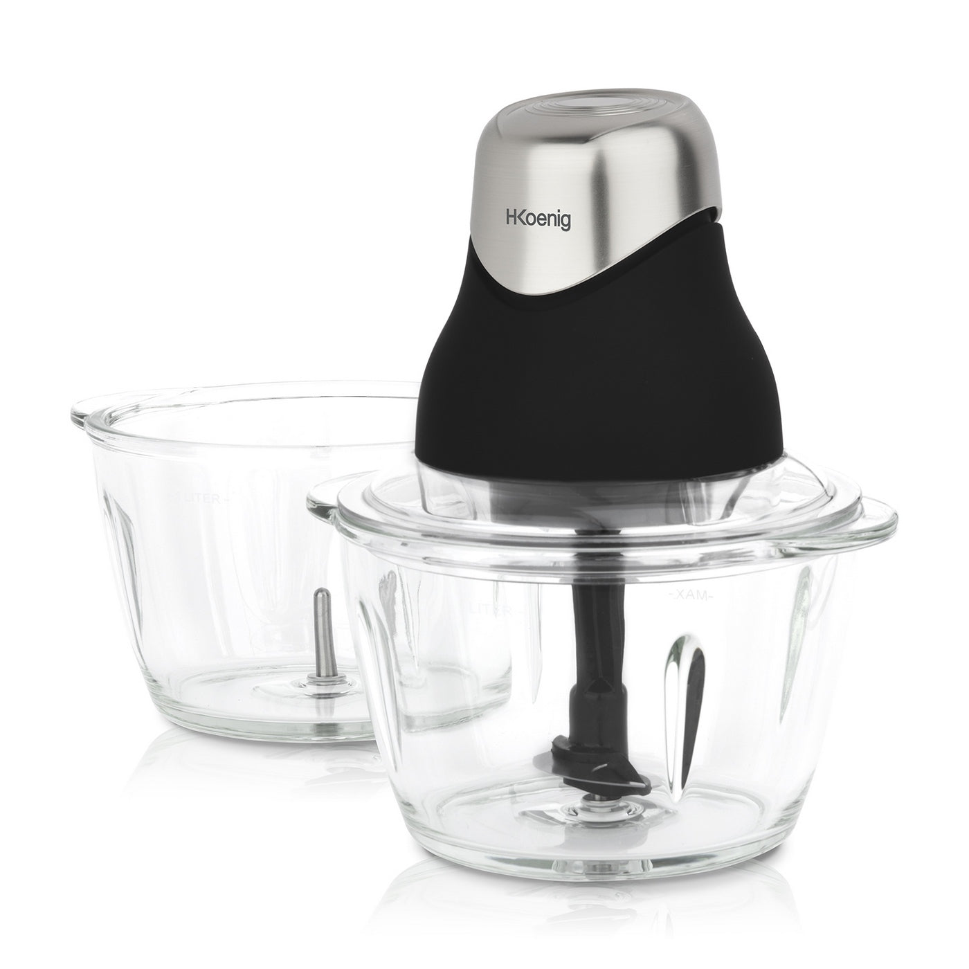 Mini Electric Chopper With 2 Bowls - Black