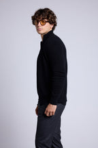 Gilet Zippe Col Montant Leo - Noir Et Gris - Homme