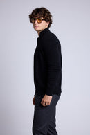 Gilet Zippe Col Montant Leo - Noir Et Gris - Homme