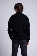 Gilet Zippe Col Montant Leo - Noir Et Gris - Homme