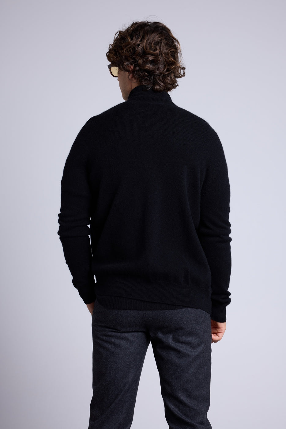 Gilet Zippe Col Montant Leo - Noir Et Gris - Homme