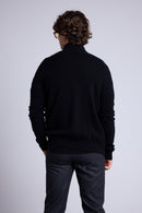 Gilet Zippe Col Montant Leo - Noir Et Gris - Homme