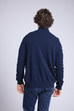 Gilet Zippe Col Montant Leo - Bleu Marine Et Indigo - Homme