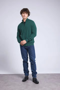 Gilet Zippe Col Montant Leo - Vert Bouteille - Homme