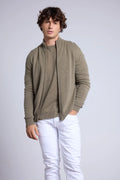 Gilet Zippe Col Montant Leo - Vert Khaki - Homme