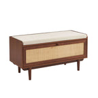 Leon - Mueble de Entrada - Nogal y Rejilla de Caña