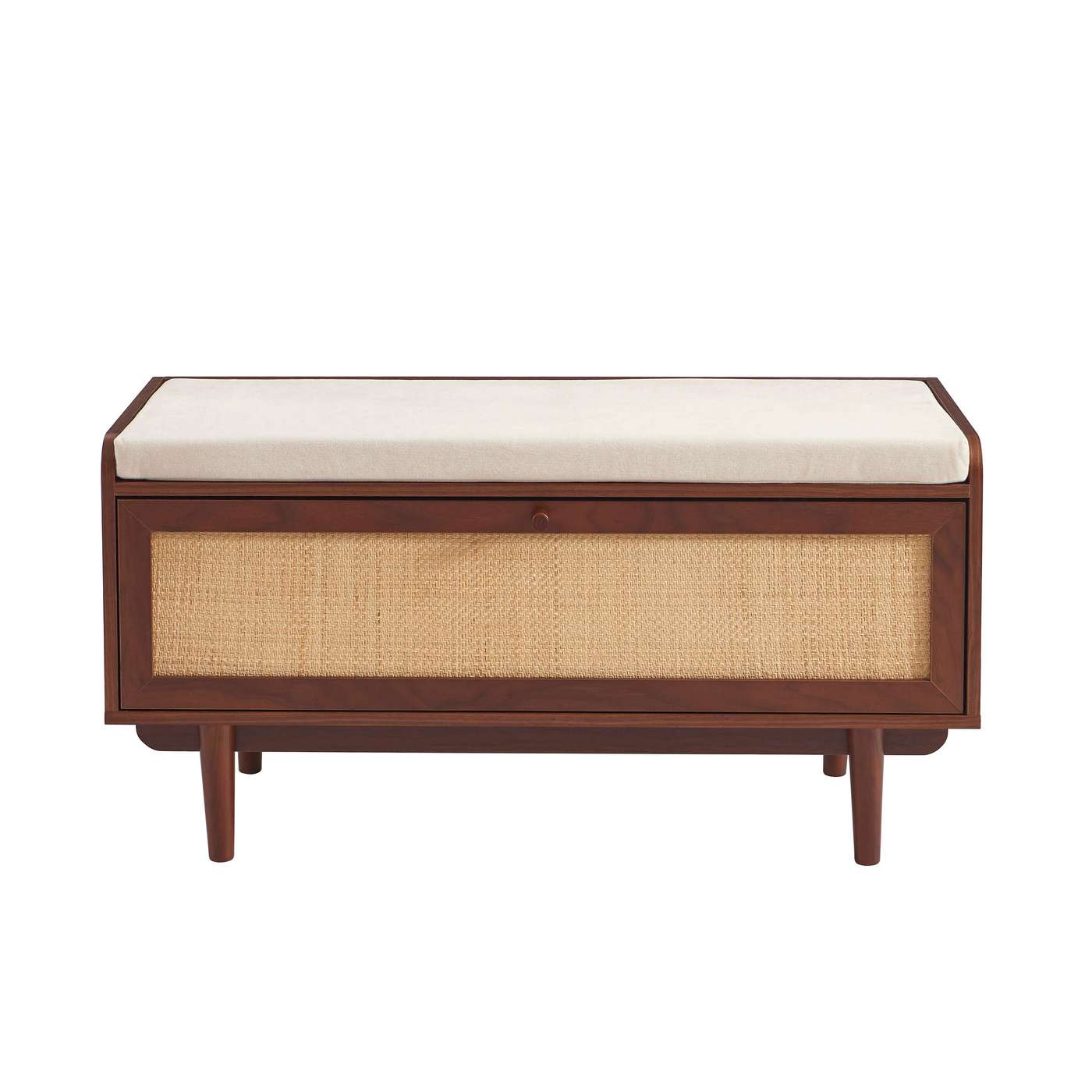 Leon - Mueble de Entrada - Nogal y Rejilla de Caña
