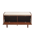 Leon - Mueble de Entrada - Nogal y Rejilla de Caña
