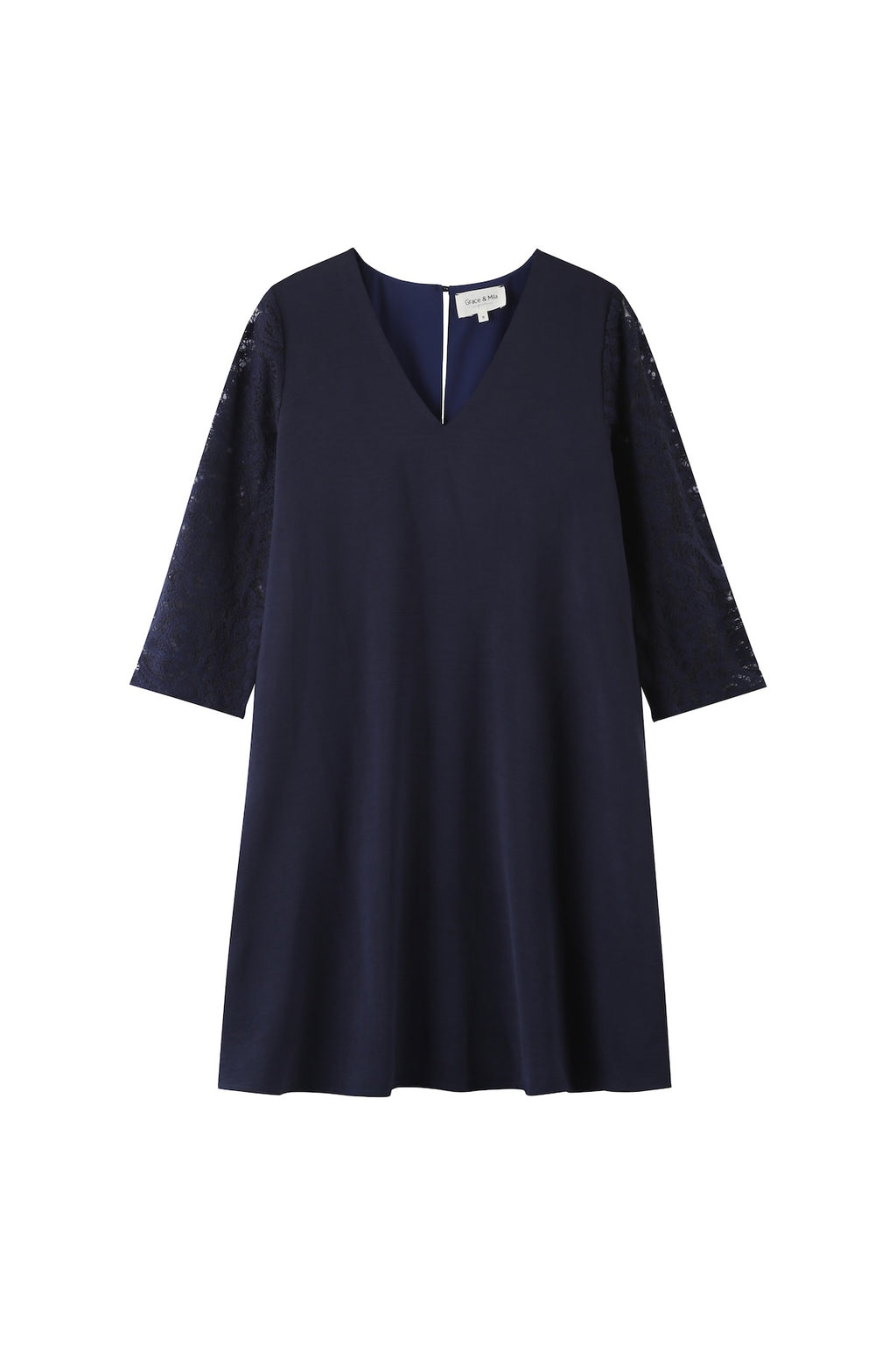 Vestido corto Leonie - Azul marino