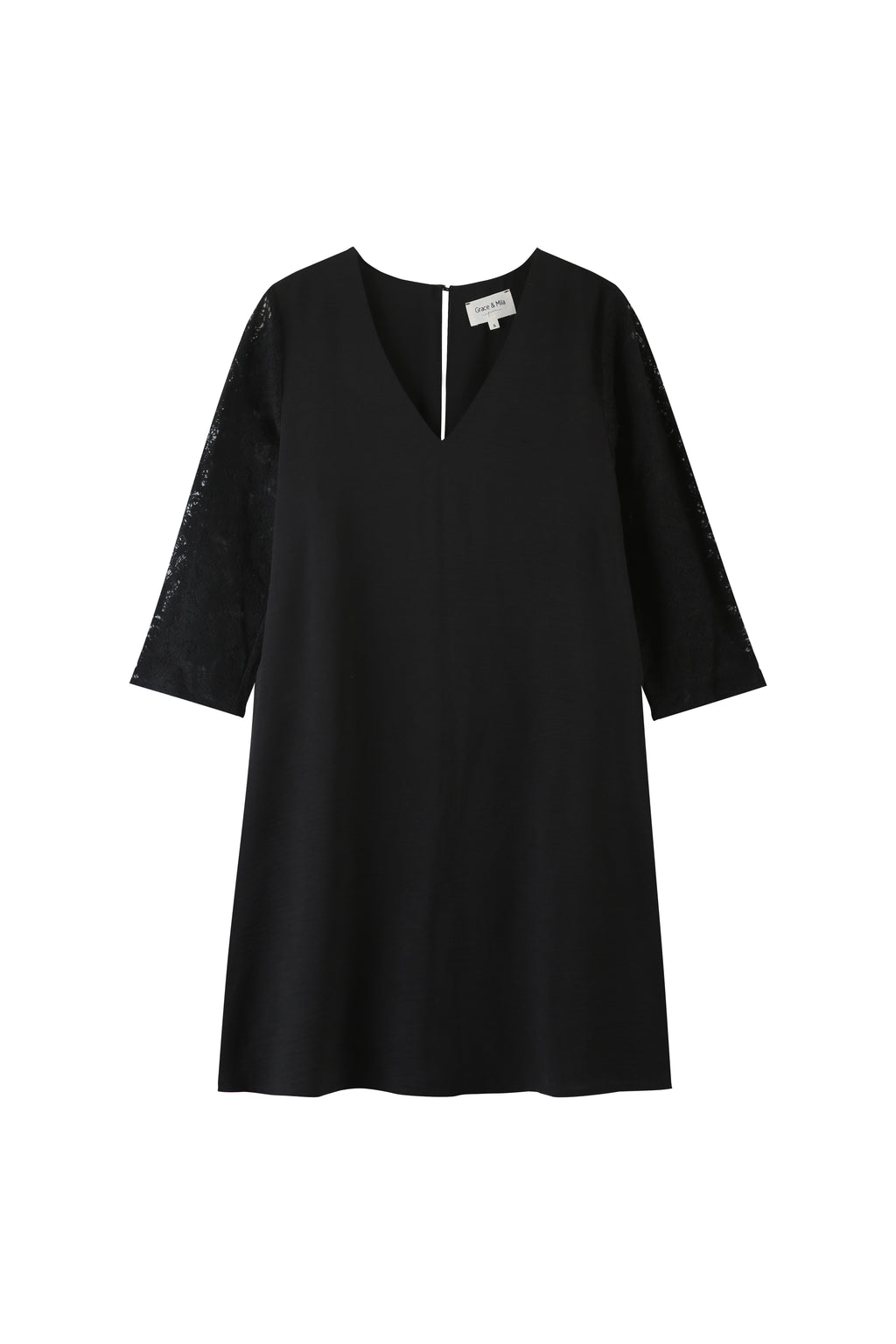Vestido corto Leonie - Negro