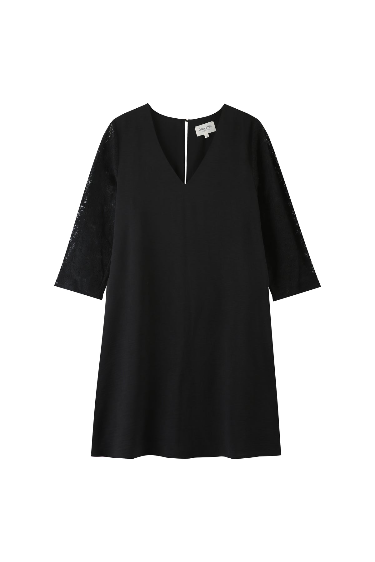 Vestido corto Leonie - Negro