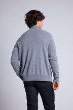 Gilet Zippe Col Montant Leo - Gris Fonce - Homme