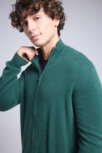 Gilet Zippe Col Montant Leo - Vert Bouteille - Homme