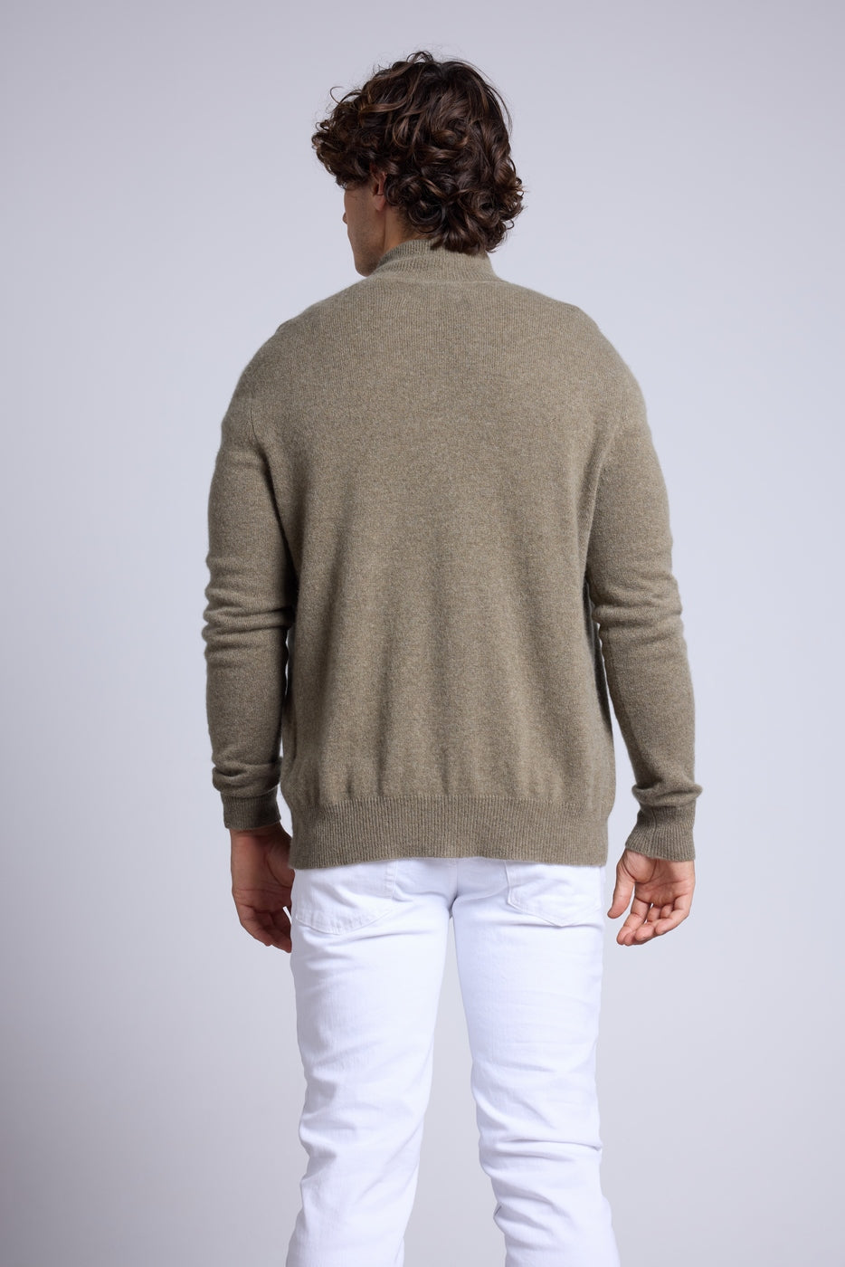 Gilet Zippe Col Montant Leo - Vert Khaki - Homme