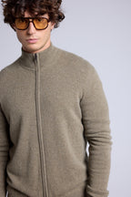 Gilet Zippe Col Montant Leo - Vert Khaki - Homme