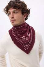Bandana pequeño Leo - Burdeos blanco - Hombre