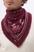 Bandana pequeño Leo - Burdeos blanco - Hombre