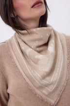 Small Leo Bandana - Cream Beige White - Women