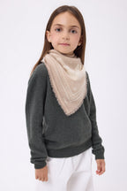 Small Leo Bandana - Beige Cream White - Kids