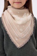 Small Leo Bandana - Beige Cream White - Kids