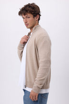 Chaleco con cremallera y cuello alto Leo - Beige claro - Hombre