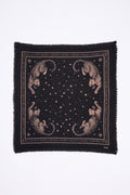 Kleine Bandana Leo - Zwart Luipaarddessin - Dames - 100% Kasjmier