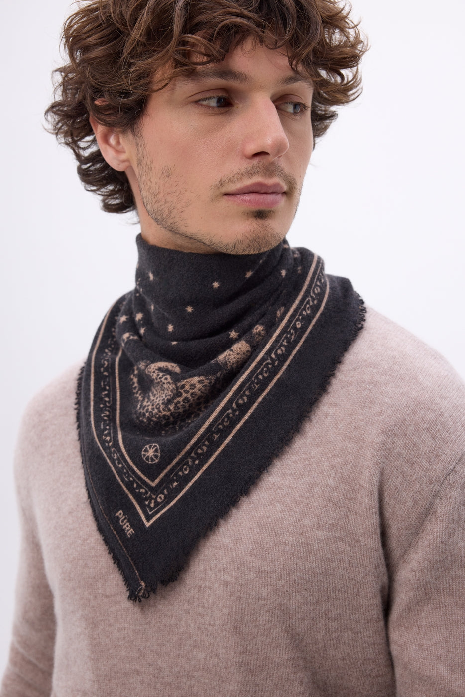 Small Leo Bandana - Black Leopard - Men