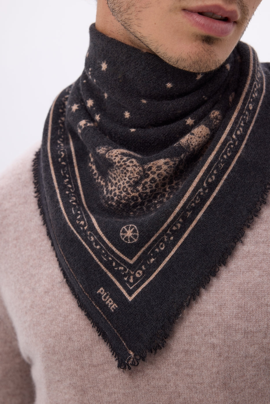 Small Leo Bandana - Black Leopard - Men