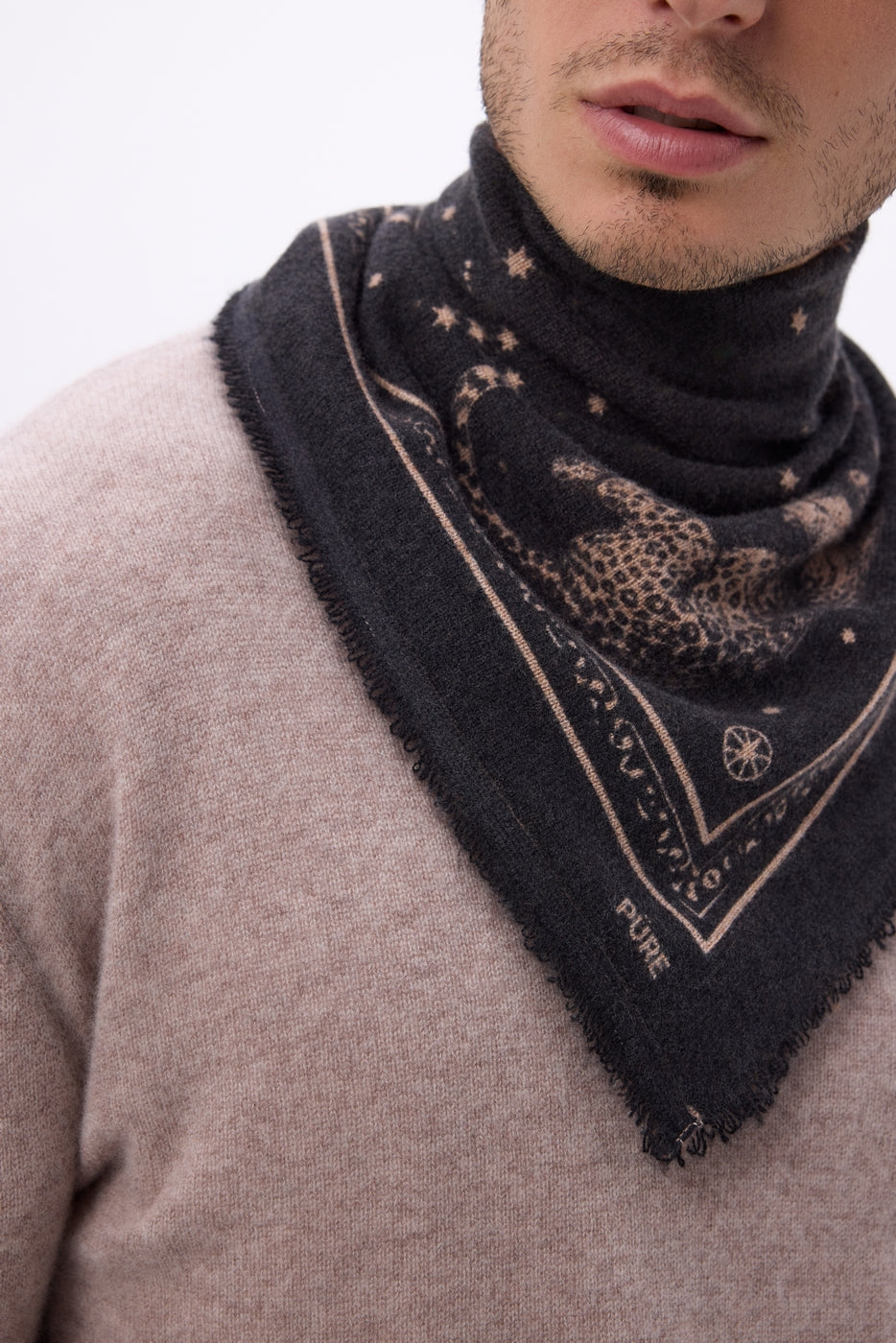 Small Leo Bandana - Black Leopard - Men