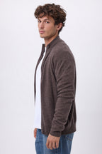 Gilet Zippe Col Montant Leo - Marron Chine - Homme