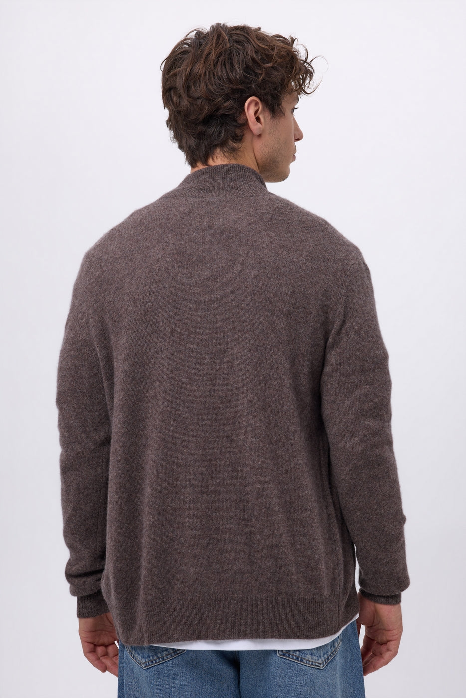 Gilet Zippe Col Montant Leo - Marron Chine - Homme