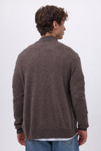 Gilet Zippe Col Montant Leo - Marron Chine - Homme