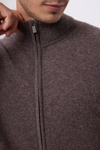 Gilet Zippe Col Montant Leo - Marron Chine - Homme