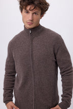 Gilet Zippe Col Montant Leo - Marron Chine - Homme