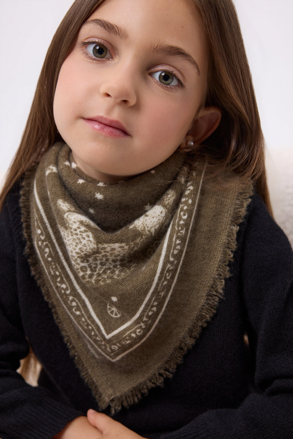 Bandana pequeño Leo - Caqui jaspeado blanco - Niño