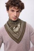 Petit Bandana Leo - Khaki Chine Blanc - Homme