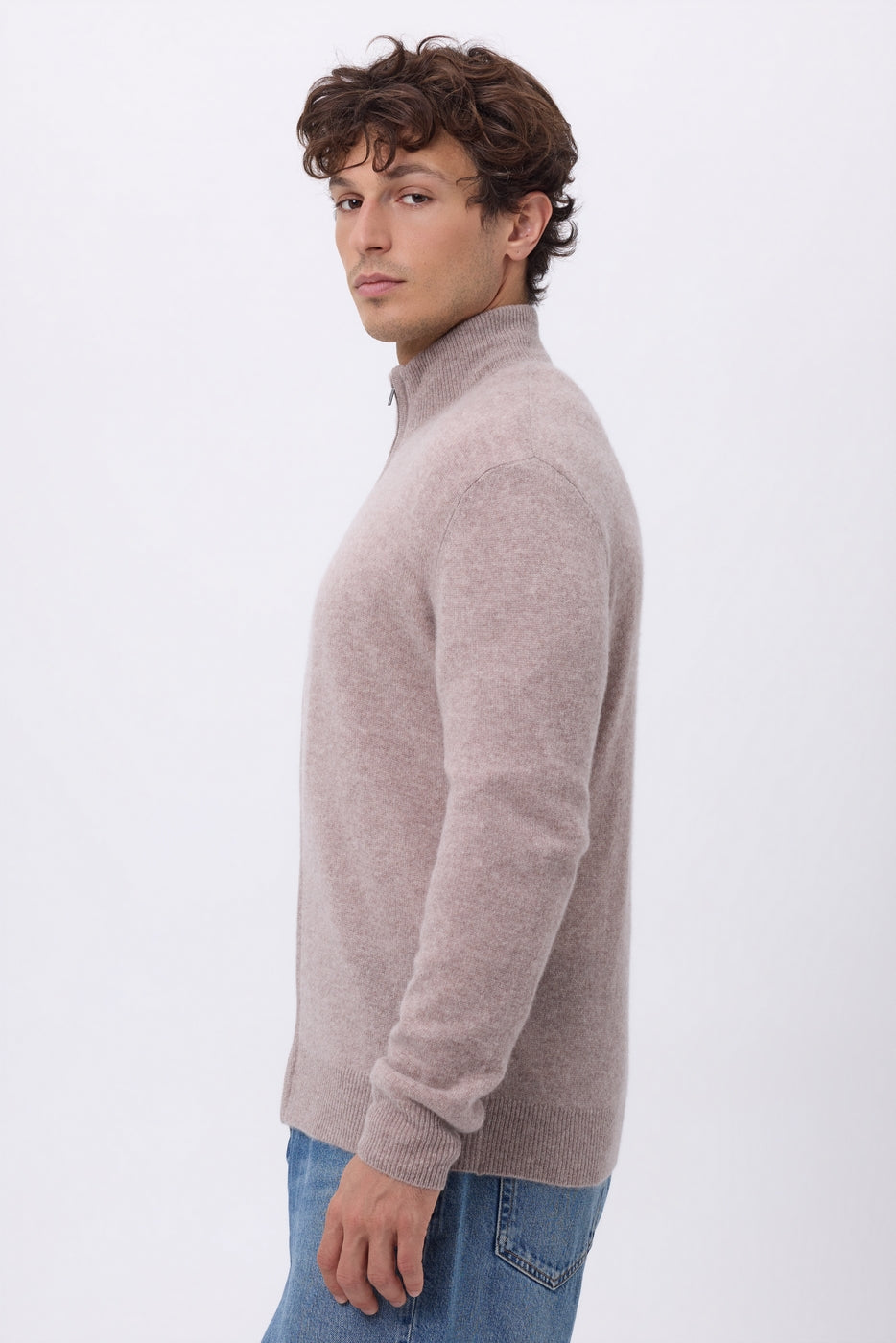 Gilet Zippe Col Montant Leo - Noisette - Homme