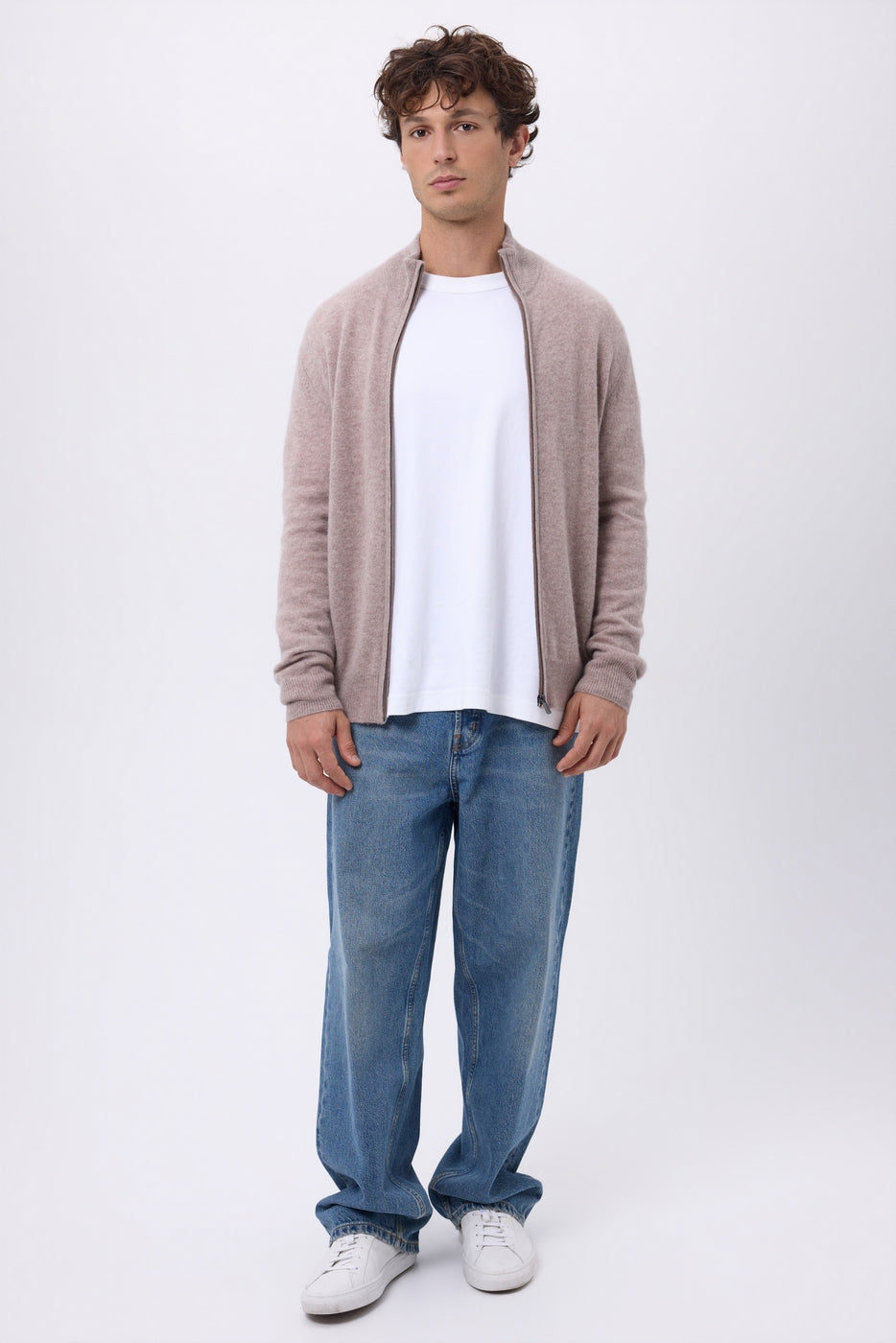 Gilet Zippe Col Montant Leo - Noisette - Homme