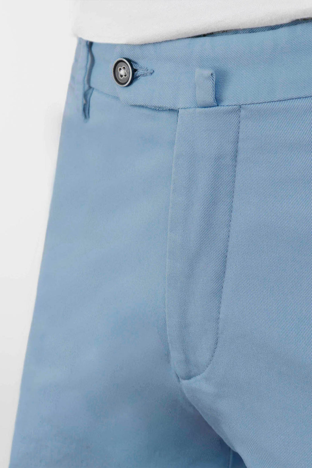 Pastel Blue Chino Trousers - Men