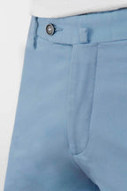 Pastel Blue Chino Trousers - Men
