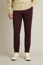 Teksturerede Chinos Bordeaux - Herre